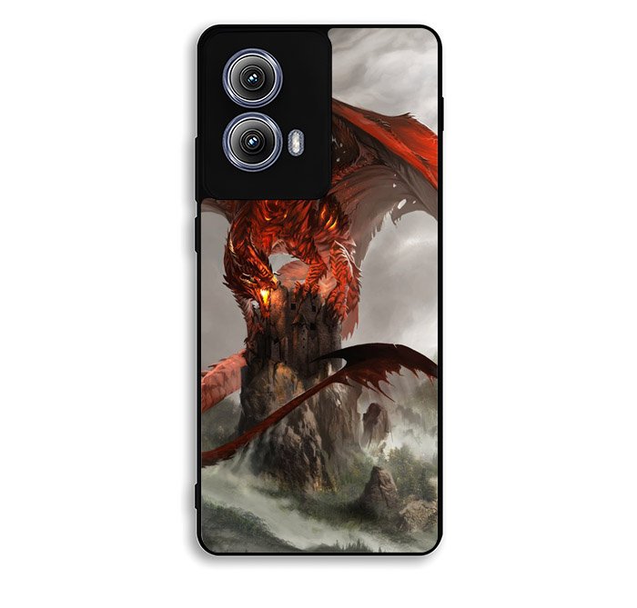 Red Dragon Wallpaper Motorola Moto Edge 2024 Case OV8017