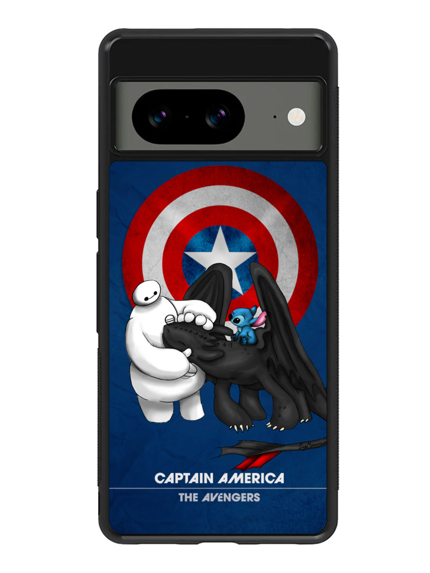 Stitch Baymax Toothless CAPTAIN AMERICA Google Pixel 8 Case QC2340