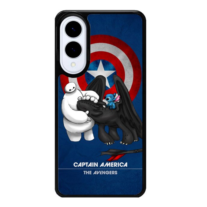 Stitch Baymax Toothless CAPTAIN AMERICA Samsung Galaxy S25 Edge 5G Case OV2340