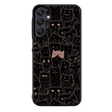 Cat Black Pink FORL0065 Samsung Galaxy A15 A25 A35 A55 5G Case