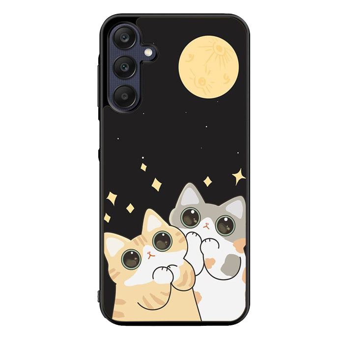 Cat and Moon FORL0099 Samsung Galaxy A15 A25 A35 A55 5G Case