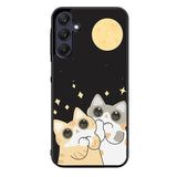 Cat and Moon FORL0099 Samsung Galaxy A15 A25 A35 A55 5G Case