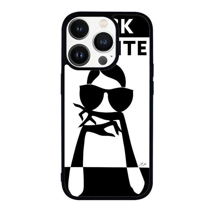 Black White Girl FRL0242 iPhone 14 Pro Max | iPhone 14 Pro | iPhone 14 Plus | iPhone 14 Case