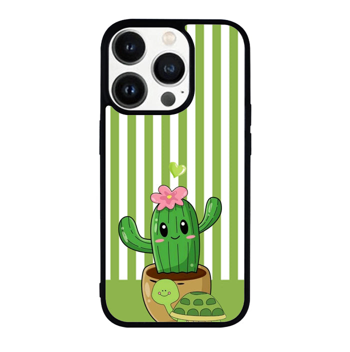 Cactus And Turtle FRL0276 iPhone 14 Pro Max | iPhone 14 Pro | iPhone 14 Plus | iPhone 14 Case