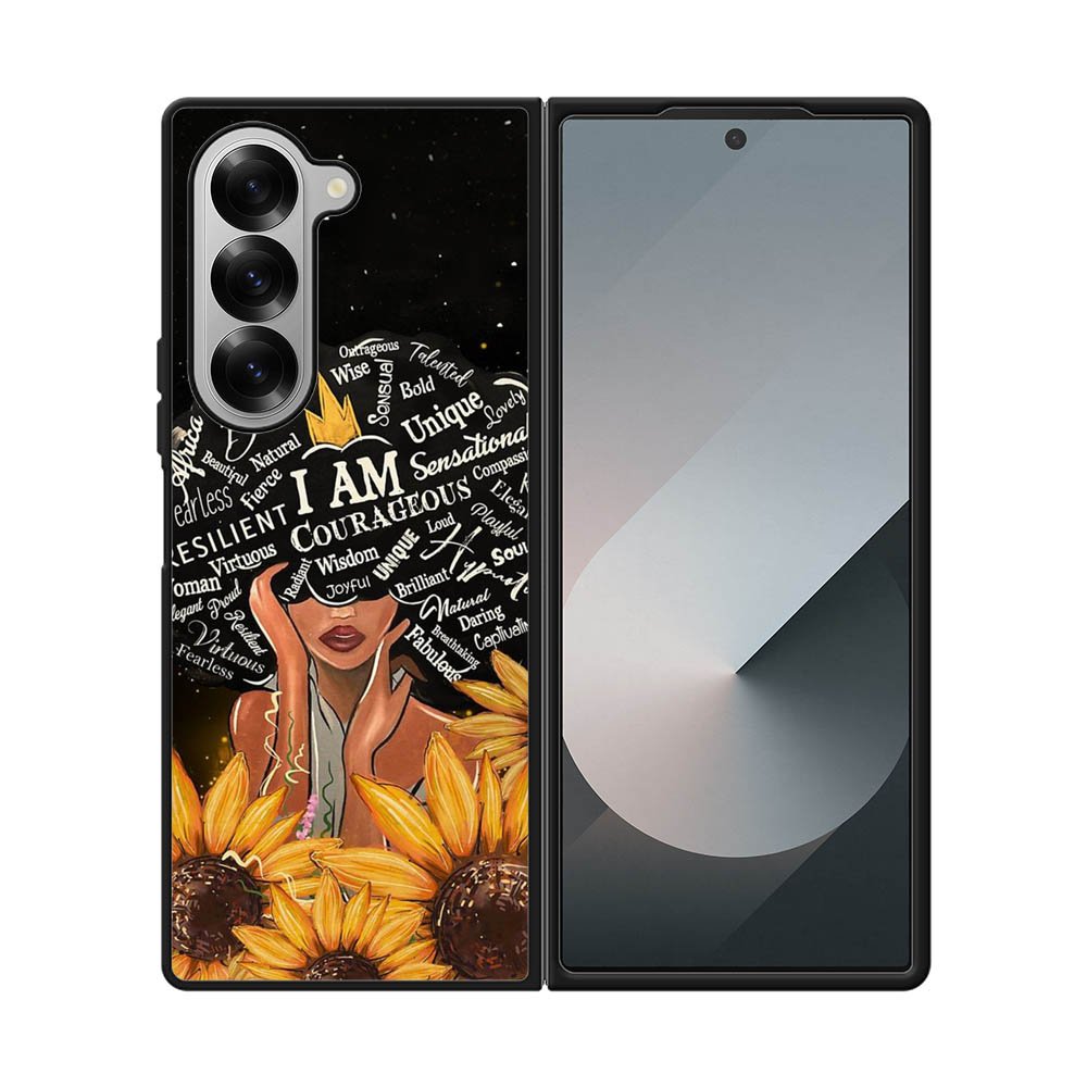 I am Courageous Sunflower FRL0332 Samsung Galaxy Z Fold 7 5G Case