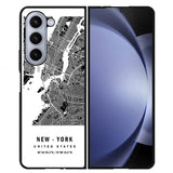 Custom New York City Map FRL0341 Samsung Galaxy Z Flip 5 , Z Flip 4 , Z Flip 3 , Z Fold 5 , Z Fold 4 , Z Fold 3 5G Case