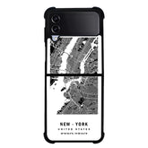Custom New York City Map FRL0341 Samsung Galaxy Z Flip 5 , Z Flip 4 , Z Flip 3 , Z Fold 5 , Z Fold 4 , Z Fold 3 5G Case