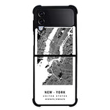 Custom New York City Map FRL0341 Samsung Galaxy Z Flip 5 , Z Flip 4 , Z Flip 3 , Z Fold 5 , Z Fold 4 , Z Fold 3 5G Case