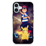 Pokemon Ash And Pikachu iPhone 16 Plus Case QC9391
