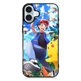 Pokemon Ash And Pikachu iPhone 16 Plus Case QC9392