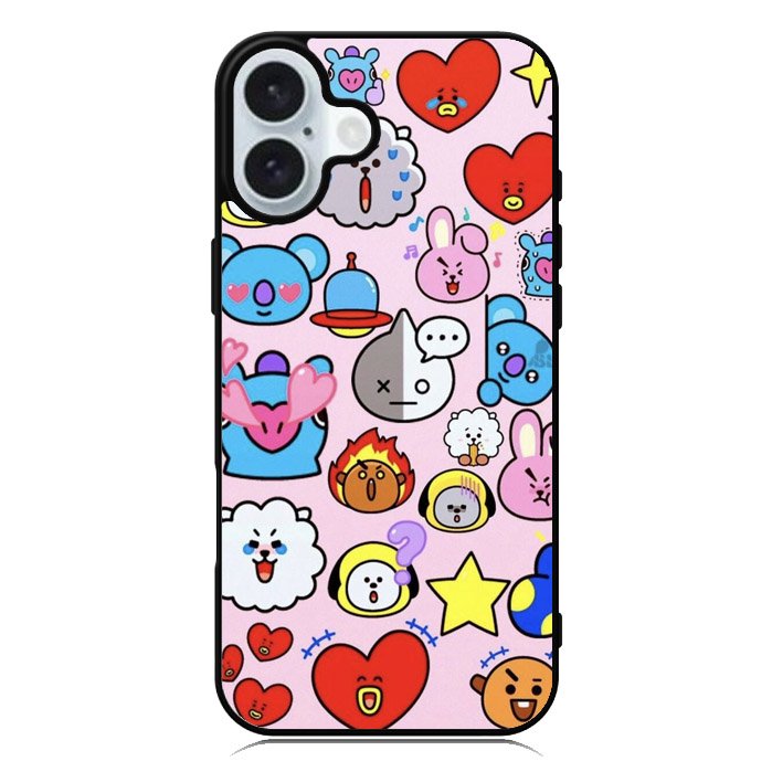 Pattern BT21 Cute iPhone 16 Plus Case QC9288