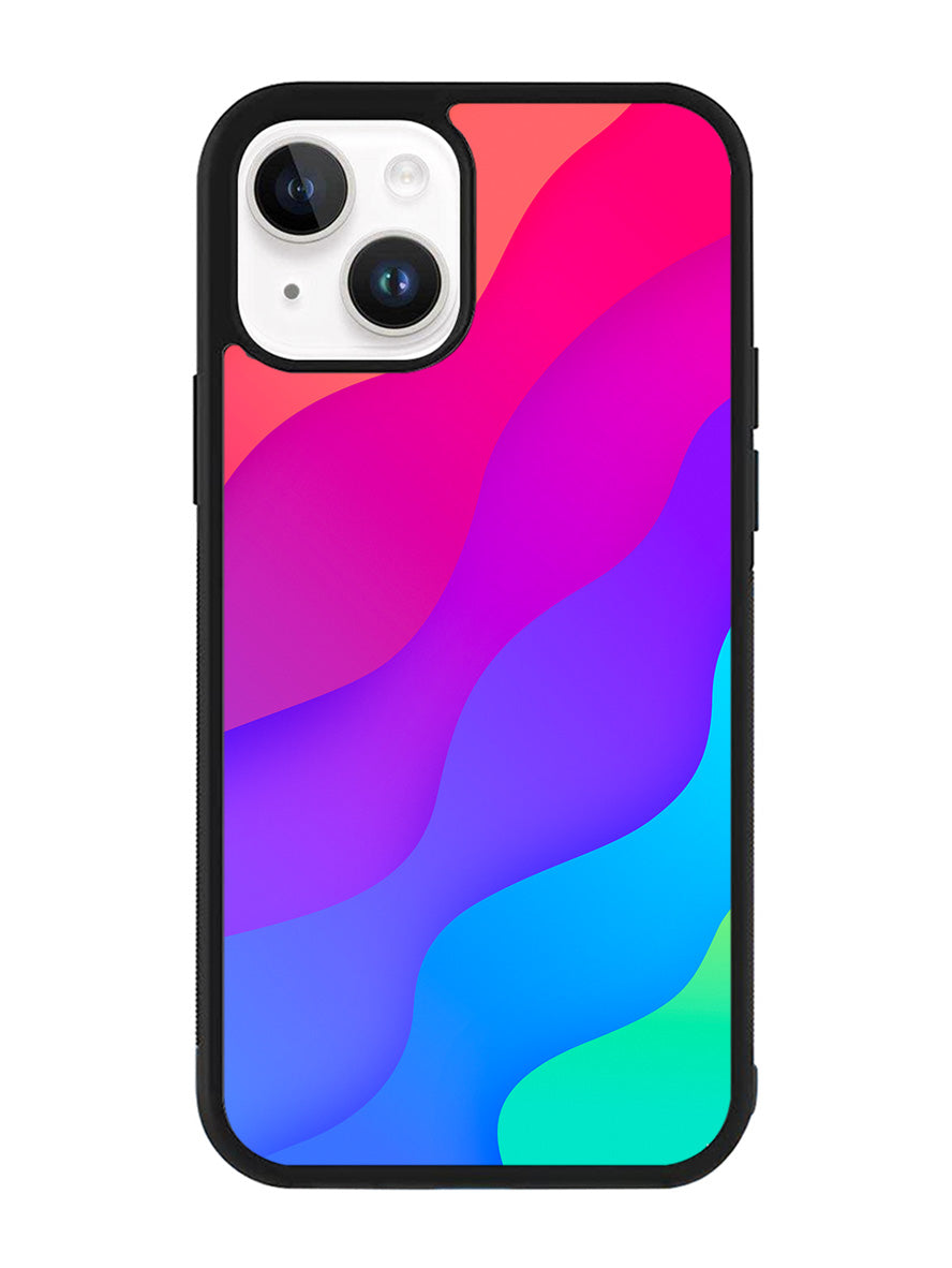 Rainbow Wave iPhone 14 Plus Case QC8574