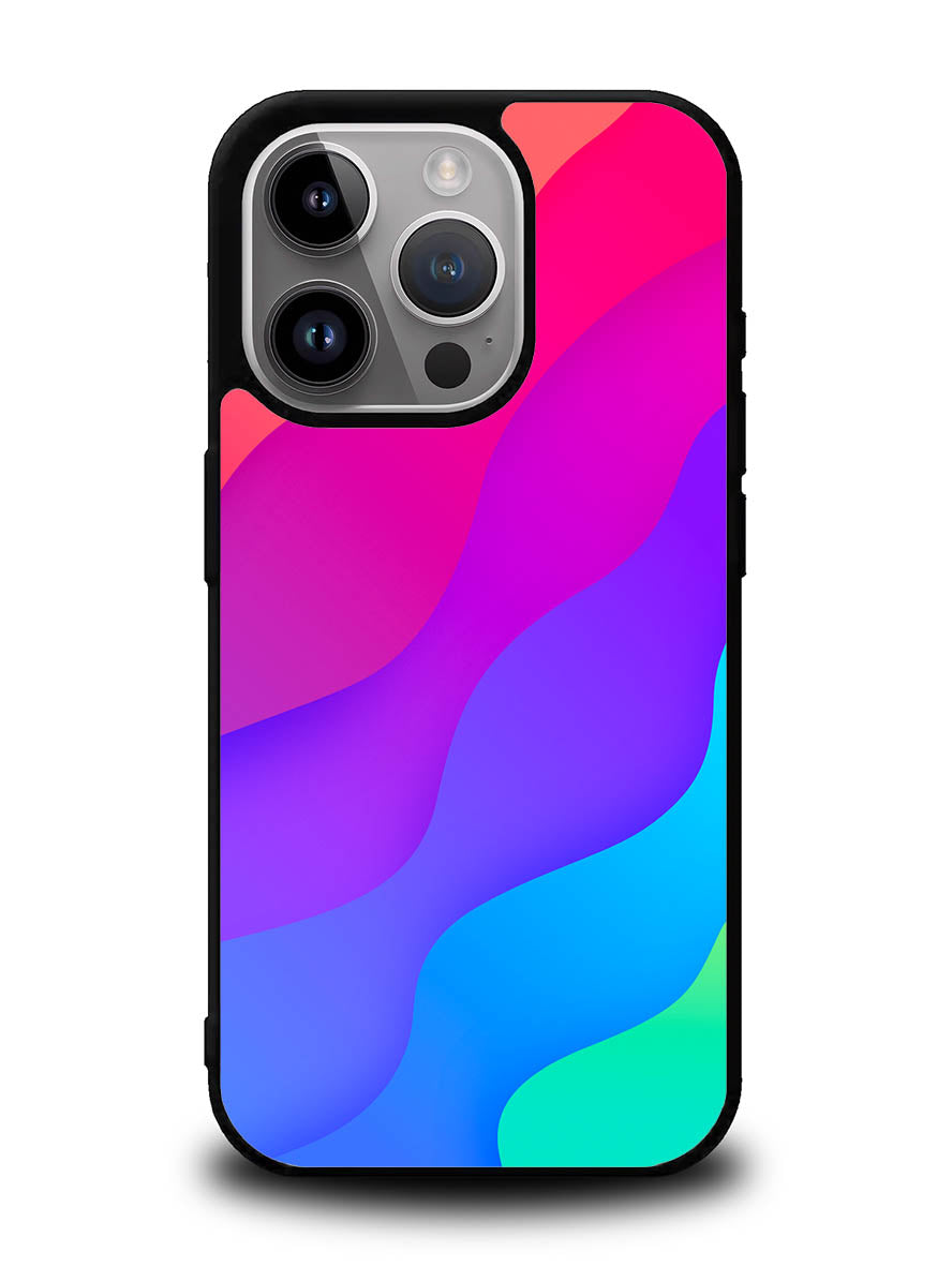 Rainbow Wave iPhone 14 Pro Max Case QC8574