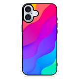 Rainbow Wave iPhone 16 Plus Case QC8574