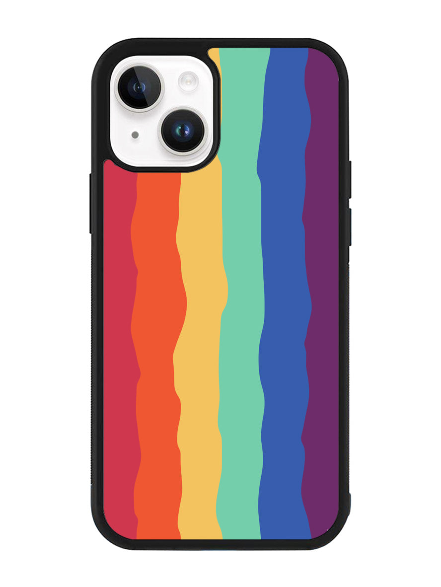 Pride Rainbow Stripes iPhone 15 Plus Case OV8576