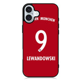 Lewandowski Bayern Munchen iPhone 16 Plus Case QC8587