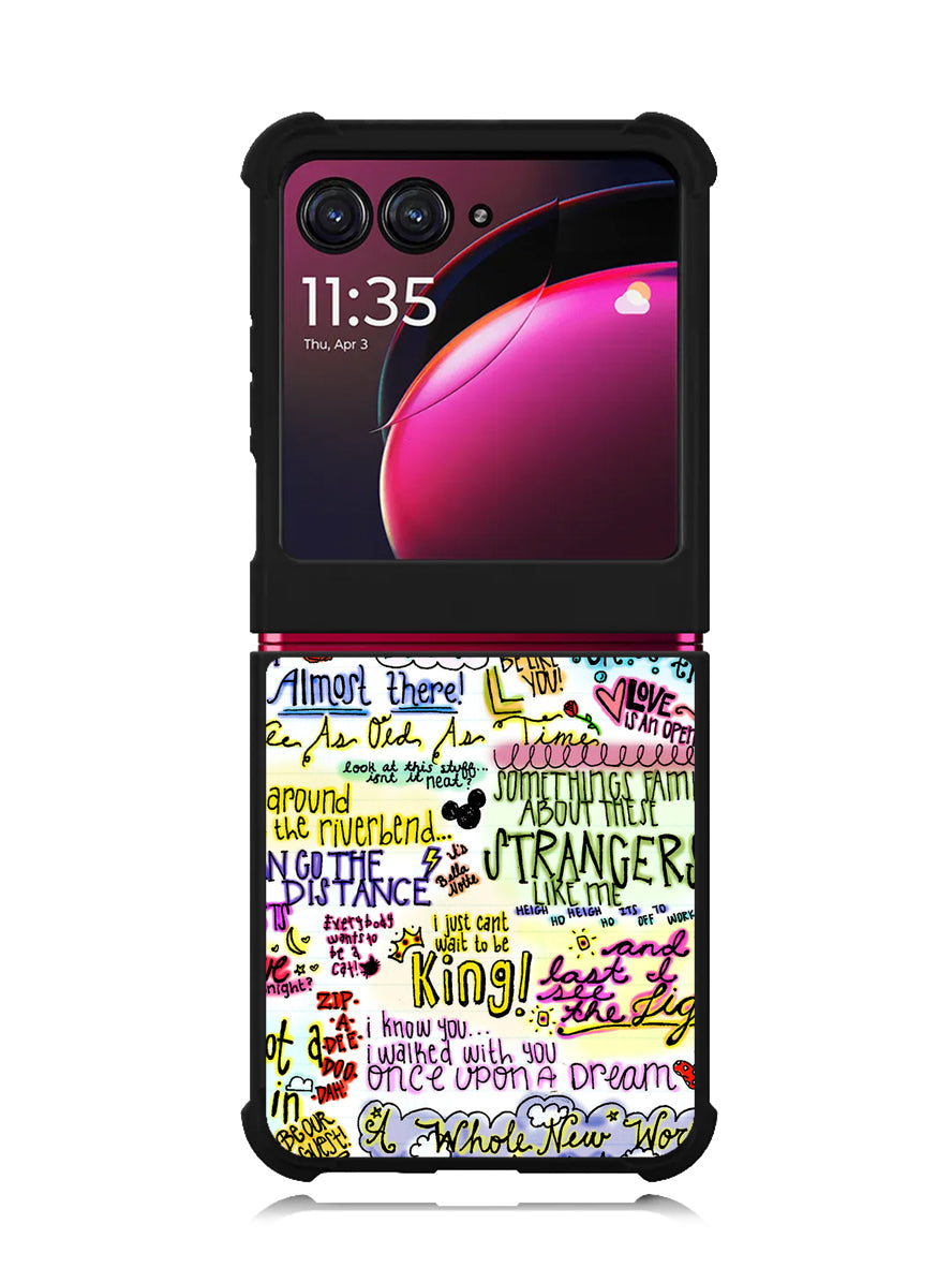 Disney Song Lyrics Motorola Moto Razr Plus 2023 , Moto Razr+ 2023 Case OV4702