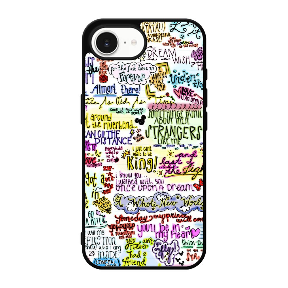 Disney Song Lyrics iPhone 17e Case QC4702