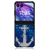 Blue Glitters Anchor Motorola Moto Razr Plus 2024 , Moto Razr+ 2024 Case OV4188