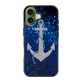 Blue Glitters Anchor iPhone 17 Case QC4188
