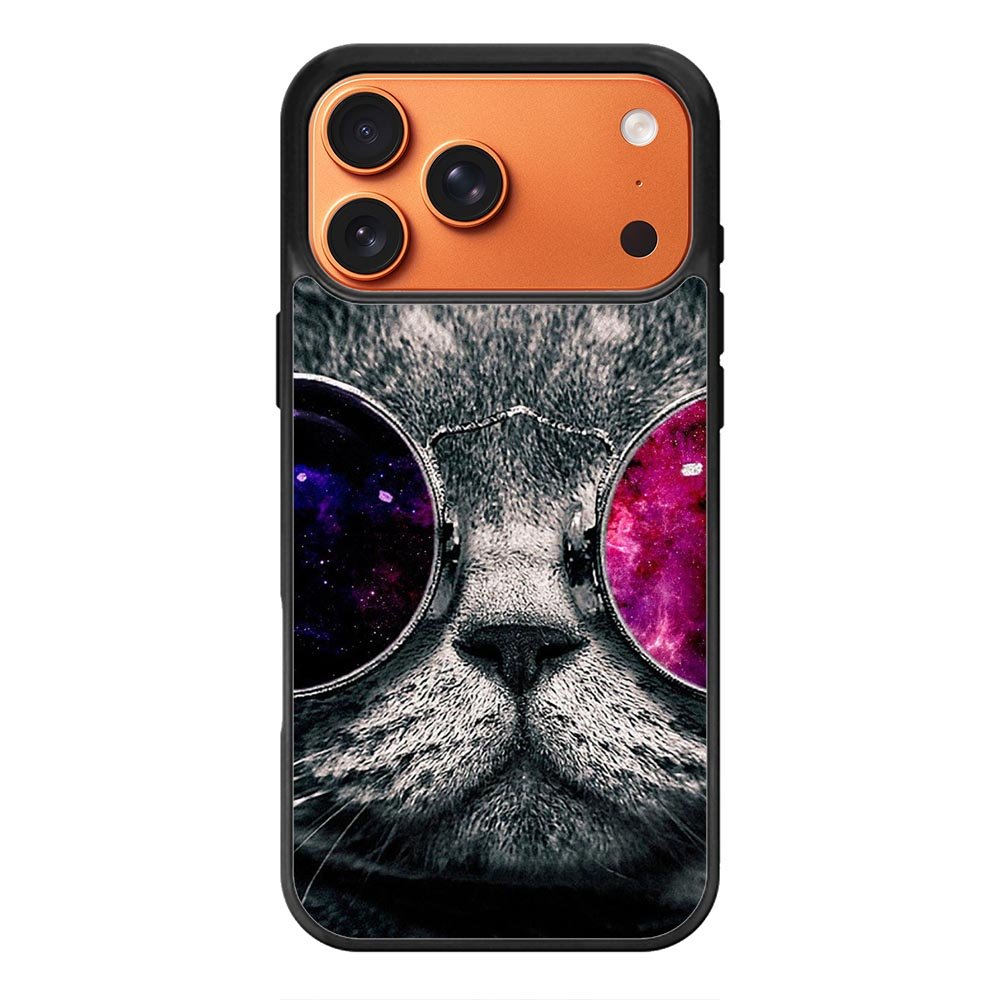 Cat Glasses iPhone 17 Pro Case QC4396