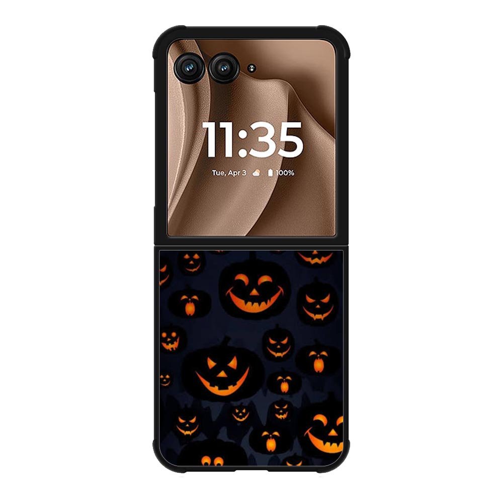 Scary Halloween Pumpkin Masks Motorola Moto RAZR Plus 2025 Case OV2654