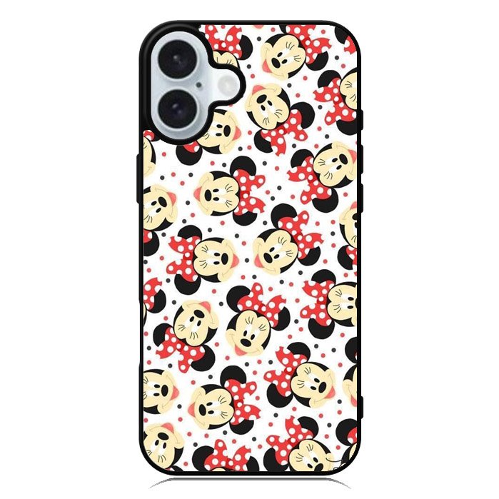 Disney Minnie Mouse Face Cute iPhone 16 Case QC4705