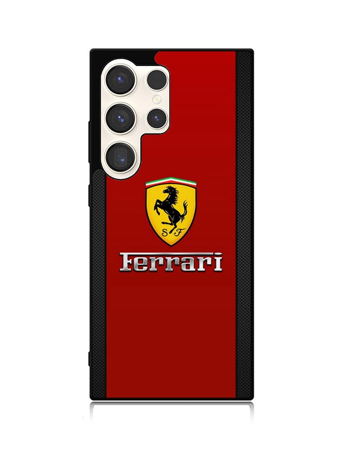 Ferrari Chrome Logo Samsung Galaxy S24 Ultra 5G Case