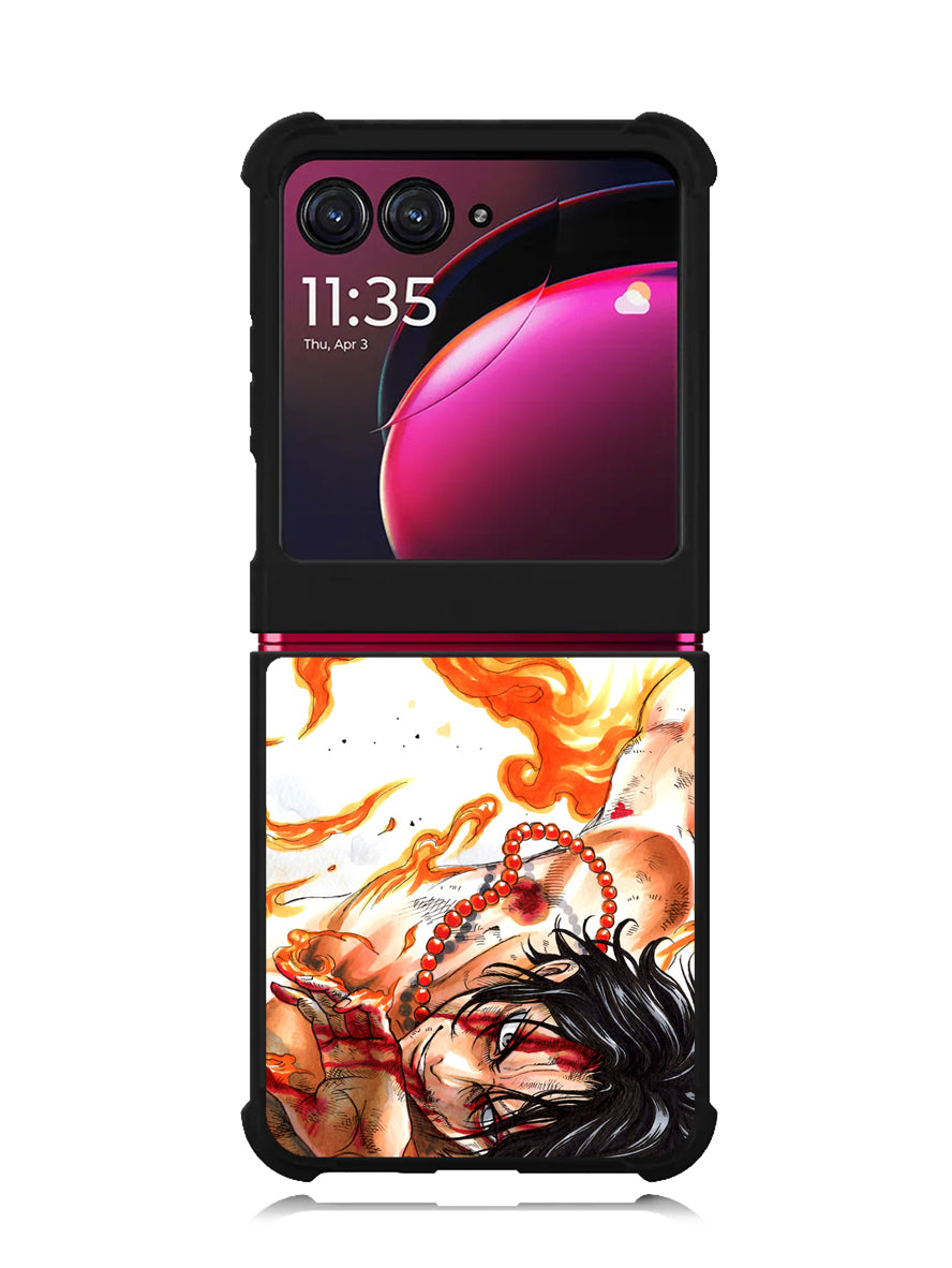 One Piece Fire Motorola Moto Razr Plus 2023 , Moto Razr+ 2023 Case OV2985