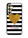Stripes gold heart Samsung Galaxy S25 5G Case OV2313