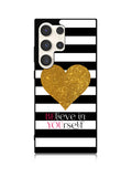 Stripes gold heart Samsung Galaxy S23 Ultra 5G Case QC2313