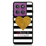 Stripes gold heart Motorola Moto Edge 2025 | Moto Edge 60 Fusion | Moto Edge 60 Pro Case OV2313