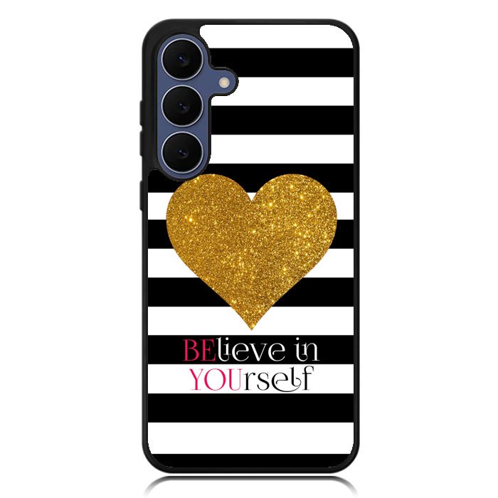 Stripes gold heart Samsung Galaxy S25 FE Case OV2313