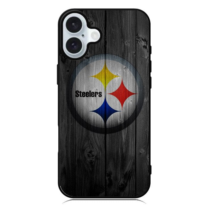 Pittsburgh Steelers Wood iPhone 16 Case QC2863