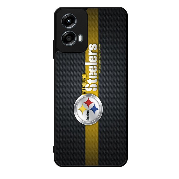 Pittsburgh Steelers Carbon Metal Motorola Moto G Play 2024 Case OV2875