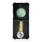 Pittsburgh Steelers Carbon Metal Samsung Galaxy Z Flip 6 5G 2024 Case OV2875