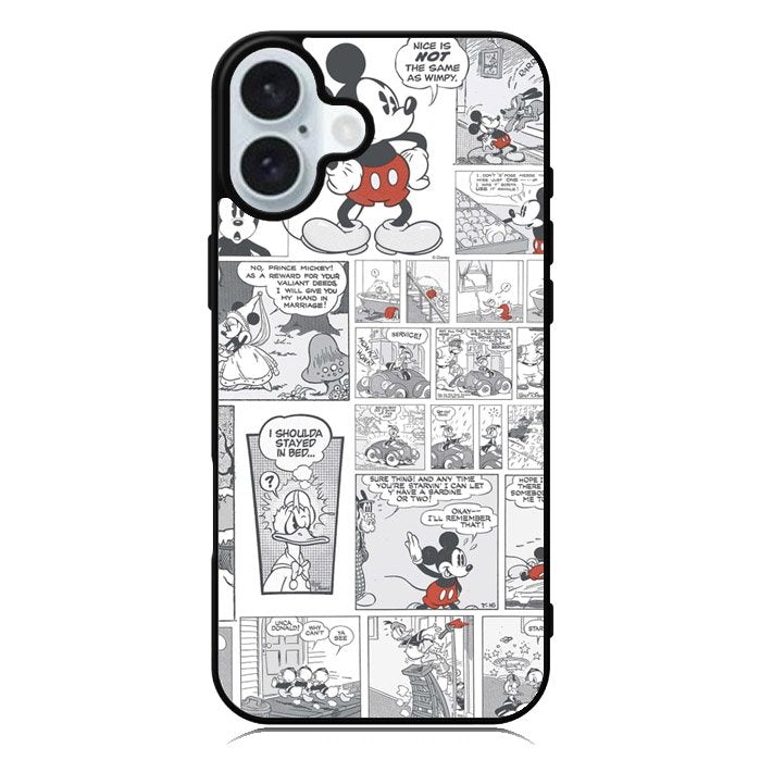 Disney Mickey Comic Cartoon Childrens iPhone 16 Plus Case QC4715