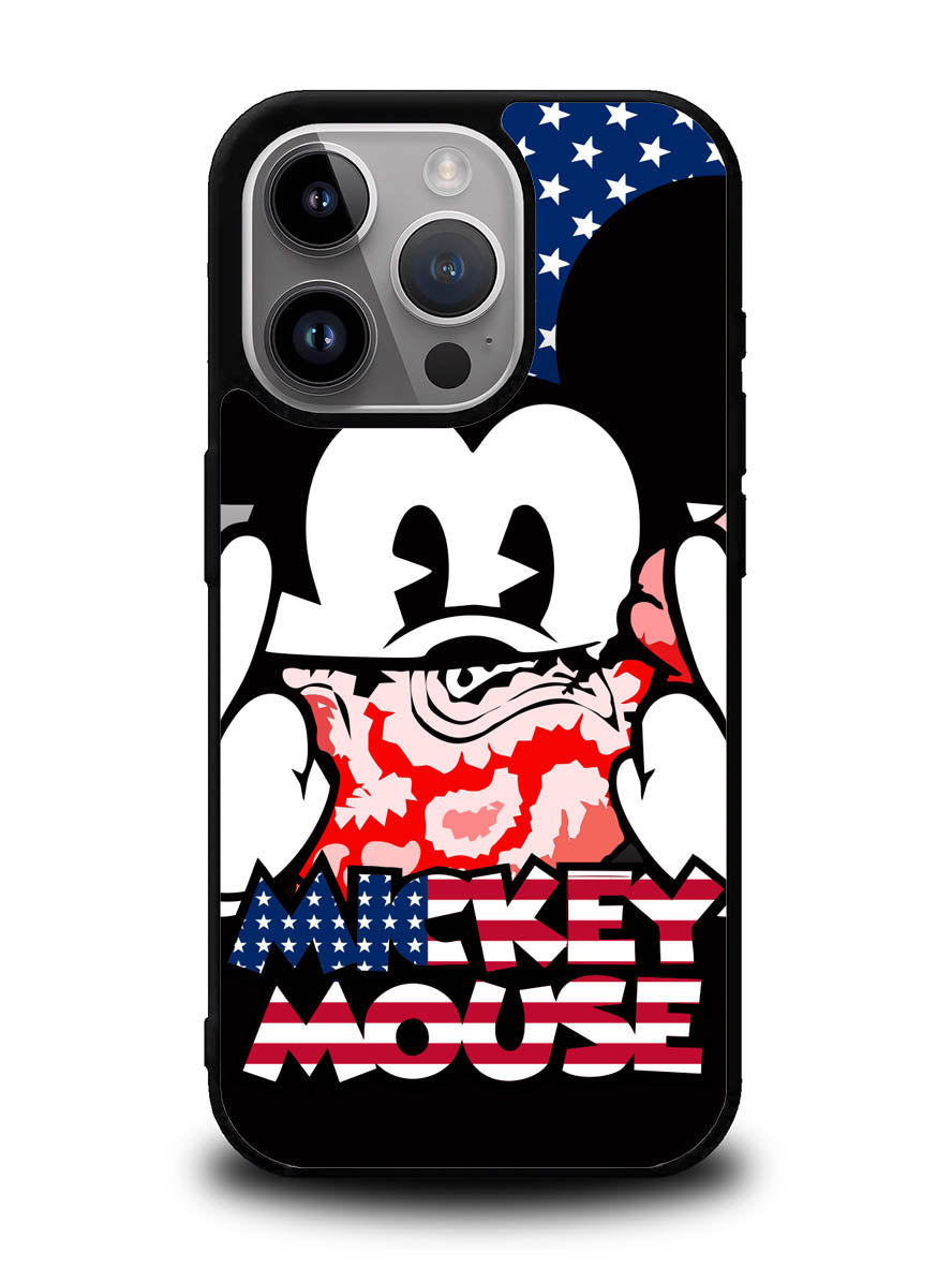 Mickey Mouse America Flag iPhone 14 Pro Max Case QC3267