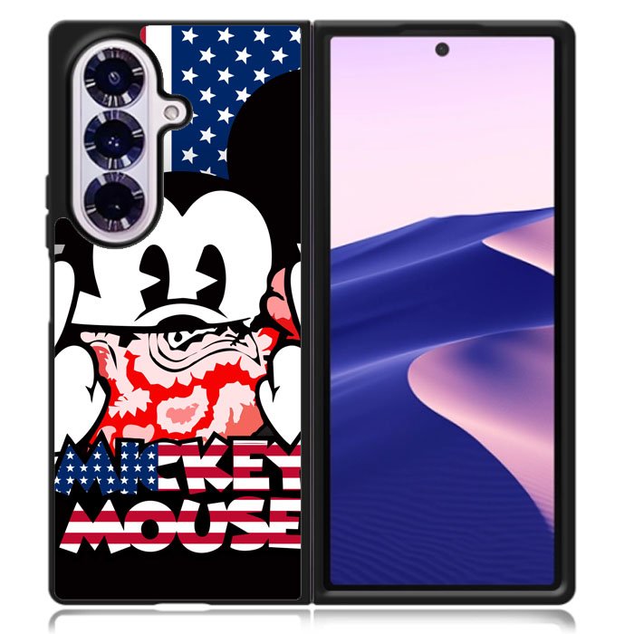 Mickey Mouse America Flag Samsung Galaxy Z Fold 7 Case OV3267