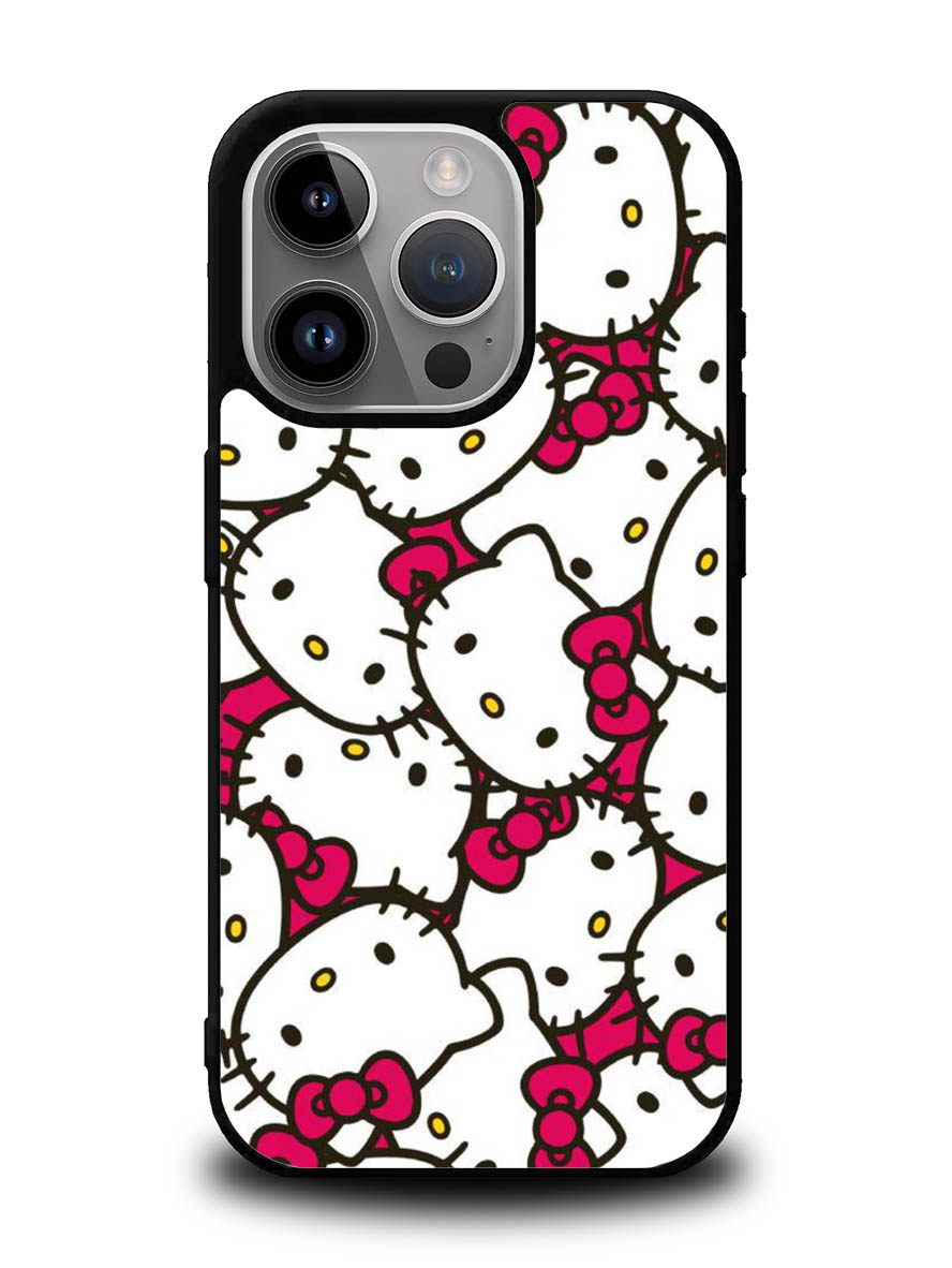 Hello Kitty Face Pattern iPhone 16 Pro Max Case