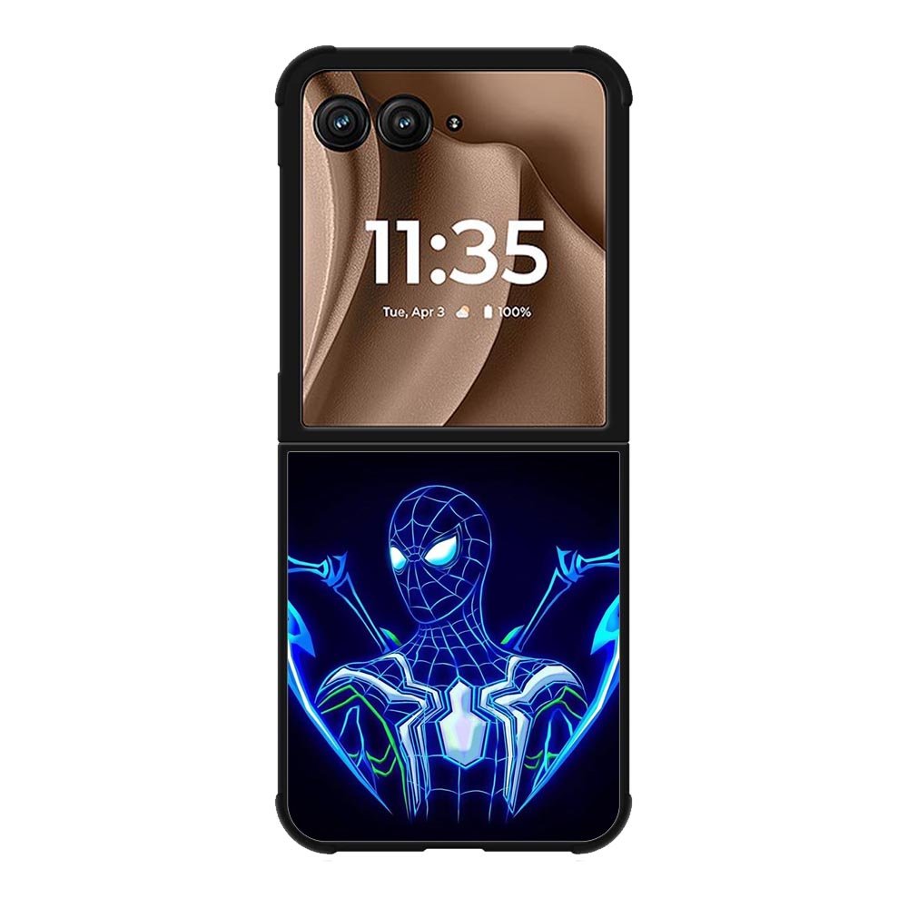 Spiderman Neon Blue Motorola Moto RAZR Plus 2025 Case OV2480