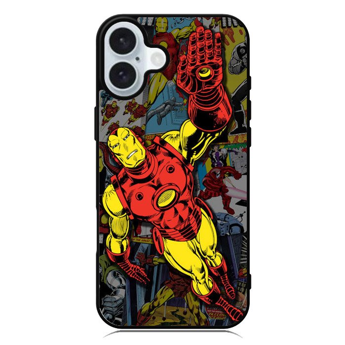 Iron Man Collage iPhone 16 Plus Case QC5241