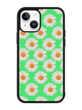 Flowers Pattern Green iPhone 15 Case OV4924