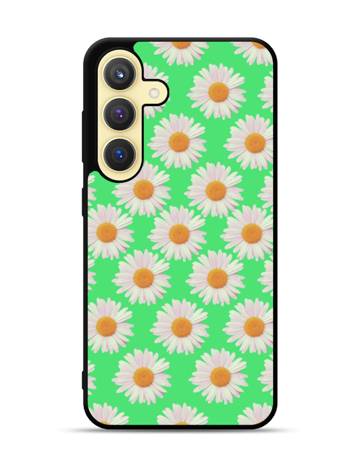 Flowers Pattern Green Samsung Galaxy S24 FE 5G Case OV4924