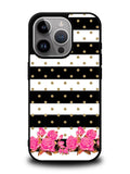 Flower Stripes Polka iPhone 14 Pro Max Case QC1790