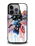 Captain America Watercolor iPhone 14 Pro Max Case QC1797