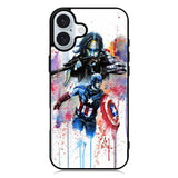 Captain America Watercolor iPhone 16 Case QC1797