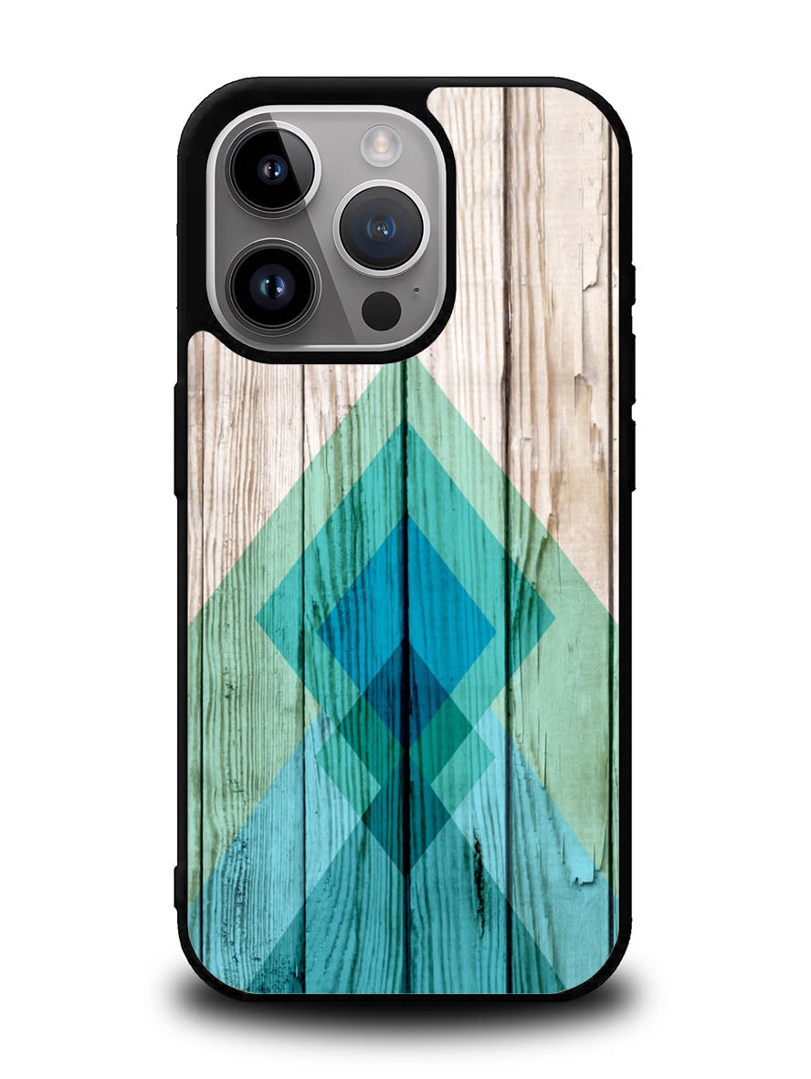 Simple Aztec on Wood iPhone 15 Pro Case OV1806