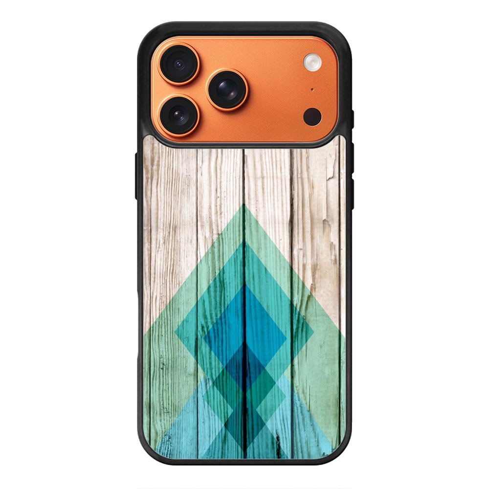 Simple Aztec on Wood iPhone 17 Pro Case QC1806