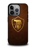 AS Roma Leather Logo Soccer iPhone 14 Pro Max Case QC1821